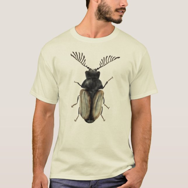 Insect Lover Art: Cool Beetle T-Shirt (Front)