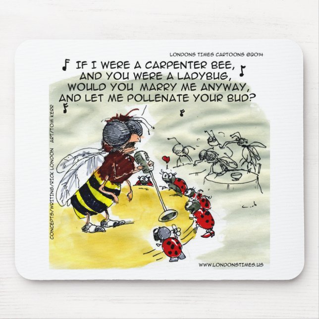 Insect Nightclub Singers Funny Mouse Pad (Front)