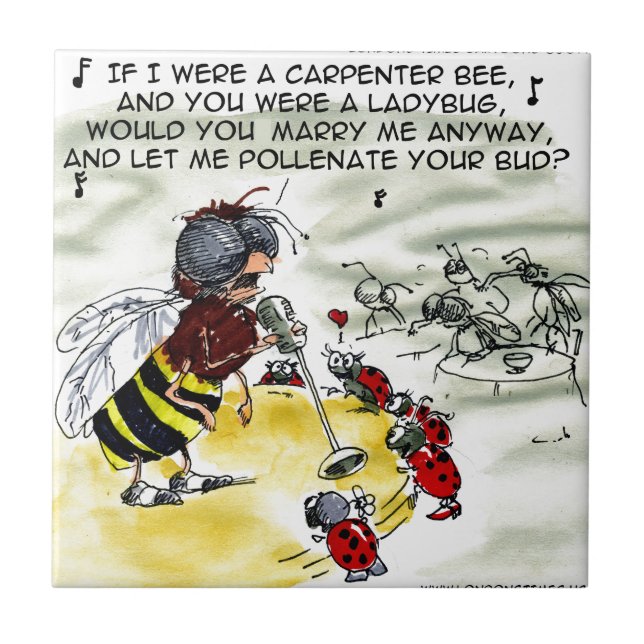 Insect Nightclub Singers Funny Tile (Front)