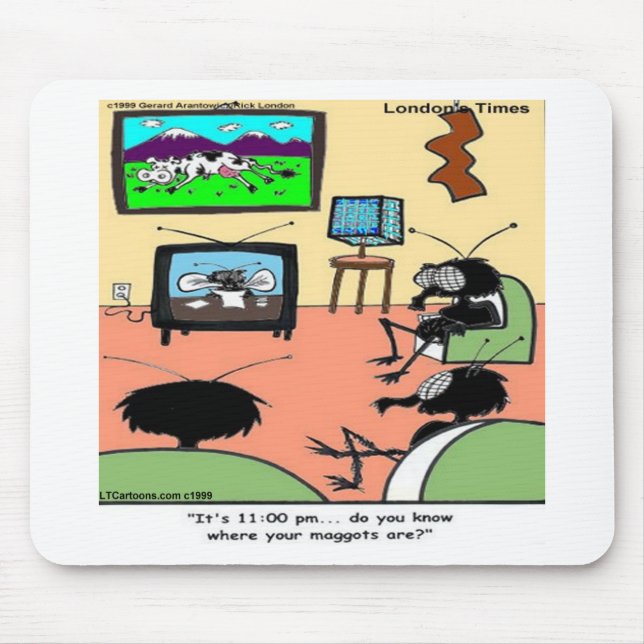 Insect Parents Funny Cartoon Mouse Pad (Front)