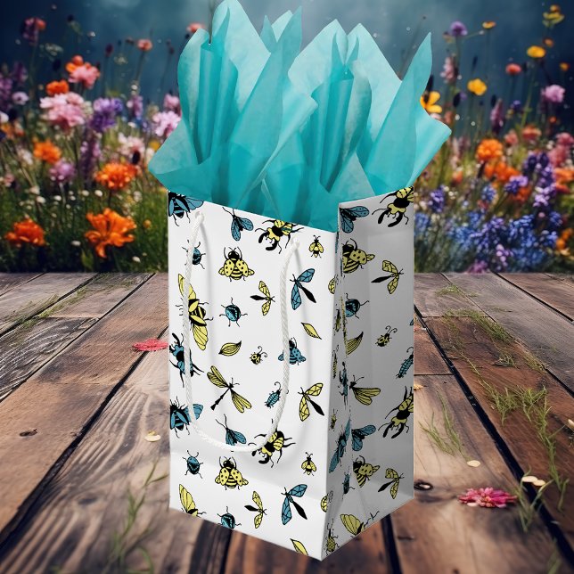 Insect Pattern | White Small Gift Bag (Creator Uploaded)
