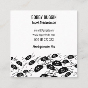 Insect Spider Bug Control Exterminator Template Square Business Card