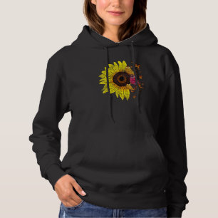 Insect Sunshine Sunflower Flower Blossom Butterfly Hoodie
