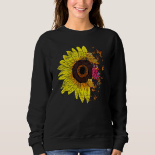 Insect Sunshine Sunflower Flower Blossom Butterfly Sweatshirt