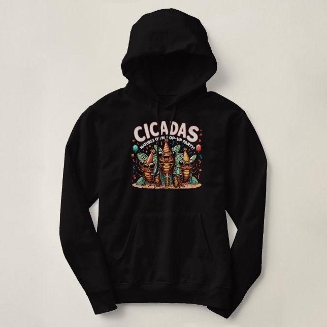 Insect Swarm Double Brood Jumping Bug Cicada Hoodie (Design Front)