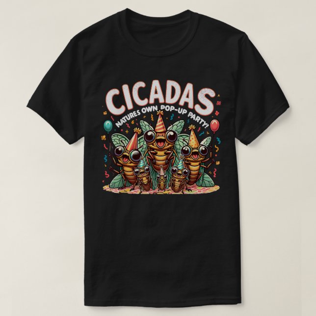 Insect Swarm Double Brood Jumping Bug Cicada T-Shirt (Design Front)