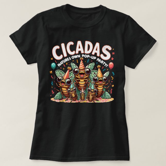 Insect Swarm Double Brood Jumping Bug Cicada T-Shirt (Design Front)