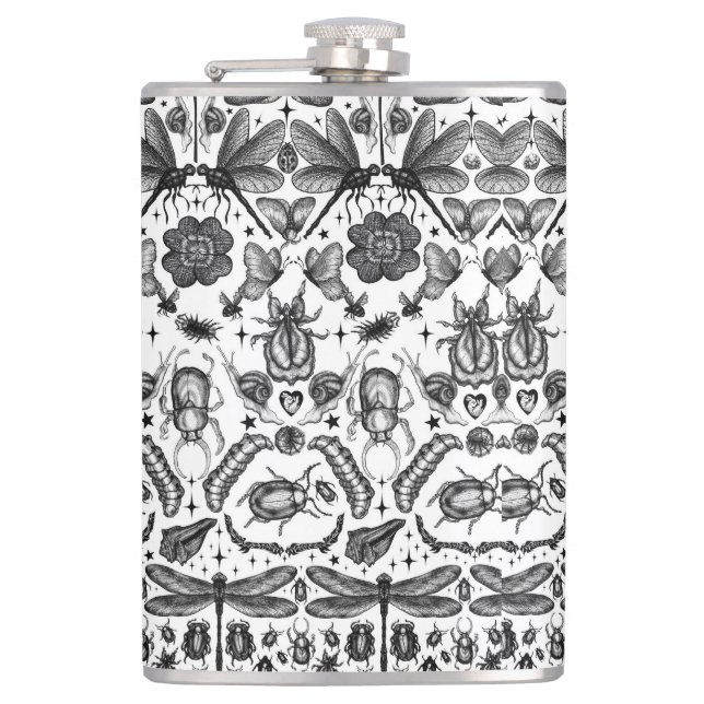 Insects and Bugs Hip Flask (Front)