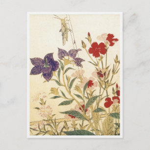 Insects and Flowers by Utamaro Postcard