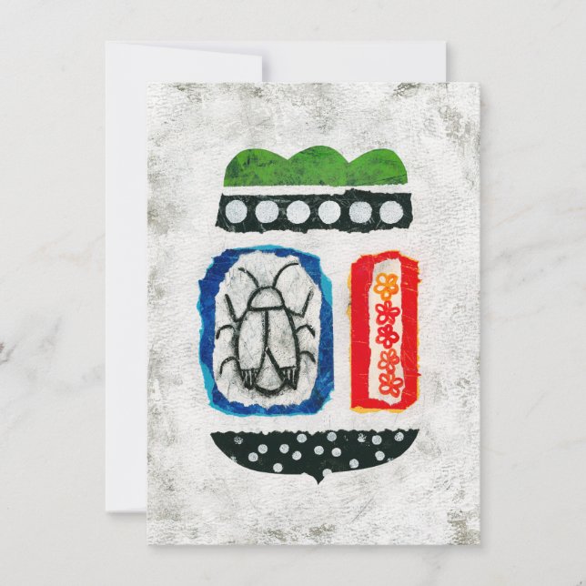 Insects Are Cute Greeting Card - Abstract Art (Front)