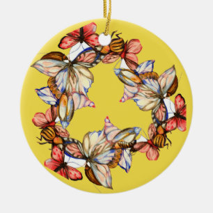 Insects' dancing Ceramic Ornament