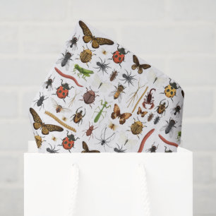 Insects Decoupage Paper, Bugs Birthday Tissue Paper