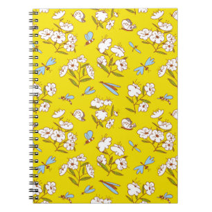 Insects Flowers Butterflies: Summer Seamless Patte Notebook