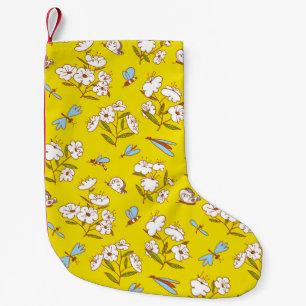 Insects Flowers Butterflies: Summer Seamless Patte Small Christmas Stocking