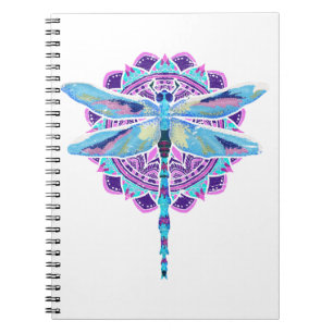 Insects lover animal gift mandala dragonfly notebook
