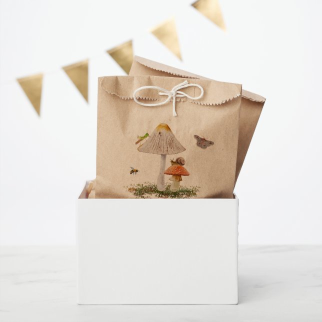 Insects Mushroom Woodland Nature Baby Shower Favour Bag (Party)