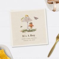 Insects Mushroom Woodland Nature Baby Shower