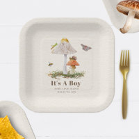 Insects Mushroom Woodland Nature Baby Shower 