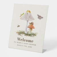 Insects Mushroom Woodland Nature Baby Shower