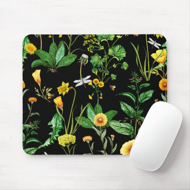 Insects on Herb Plants   Mouse Pad (With Mouse)