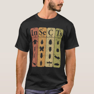 Insects Periodic Table Elements Entomologist Retro T-Shirt