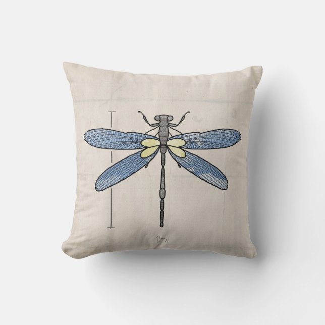 Insects Series- Dragonfly + Butterfly 2 for 1 Cushion (Front)