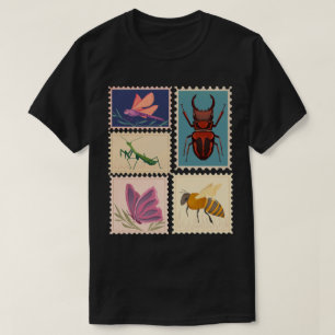 Insects Vintage Postage Stamps T-Shirt