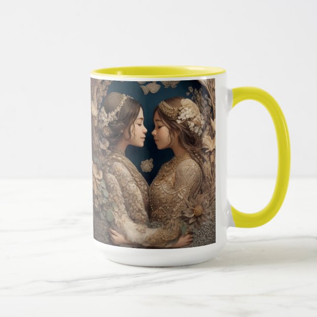 Inseparable Bonds: Art Celebrating Best Friends Mug (Right)