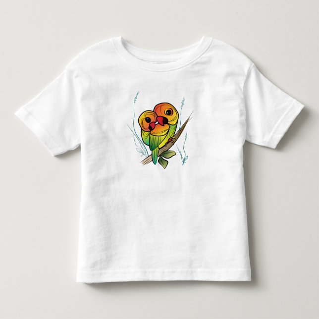 Inseparable Parrots Toddler T-Shirt (Front)