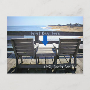 Insert Beer Here OBX North Carolina Beach Postcard