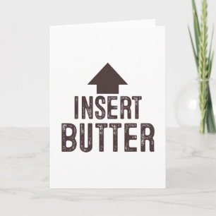 Insert Butter Thanksgiving Pointing Arrow To Mouth Card