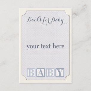 insert card, books for baby card