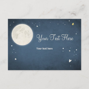 Insert card To the moon and back Baby Shower RSVP