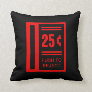 Insert Coin To Play Arcade Video Game Cushion