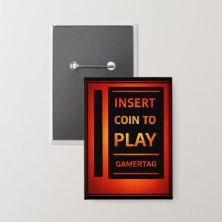 Insert Coin to Play Personalized Gamertag Button