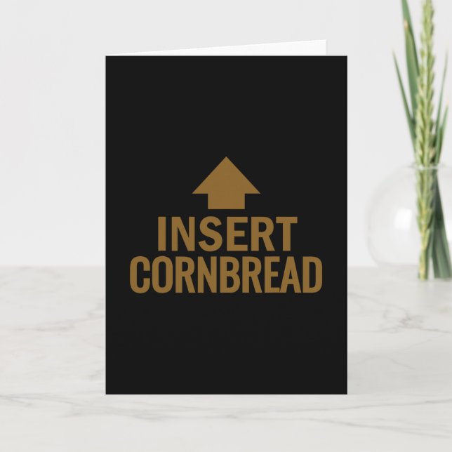 Insert Cornbread Funny Thanksgiving Pointing Arrow Card (Front)