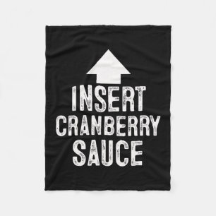 Insert Cranberry Sauce Halloween Pointing Arrow To Fleece Blanket