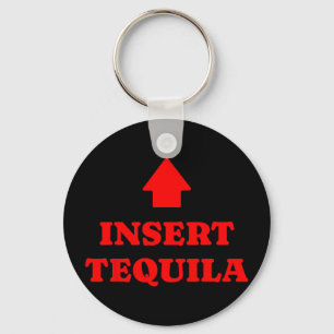 Insert funny drinking humour key ring