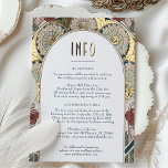 Insert INFO Teal Gold Vintage Art Nouveau Foil Holiday Postcard<br><div class="desc">Art Nouveau Vintage wedding INFO card by Alphonse Mucha in a floral, romantic, and whimsical design. Victorian flourishes complement classic art deco fonts. Please enter your custom information, and you're done. If you wish to change the design further, click the blue "Customise It" button. Thank you so much for considering...</div>