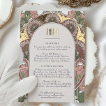Insert INFO Vintage Art Nouveau Foil Holiday Postcard<br><div class="desc">Art Nouveau Vintage wedding INFO card by Alphonse Mucha in a floral, romantic, and whimsical design. Victorian flourishes complement classic art deco fonts. Please enter your custom information, and you're done. If you wish to change the design further, click the blue "Customise It" button. Thank you so much for considering...</div>