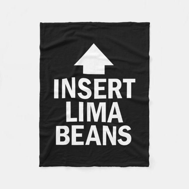 Insert Lima Beans Funny Thanksgiving Pointing Arro Fleece Blanket (Front)