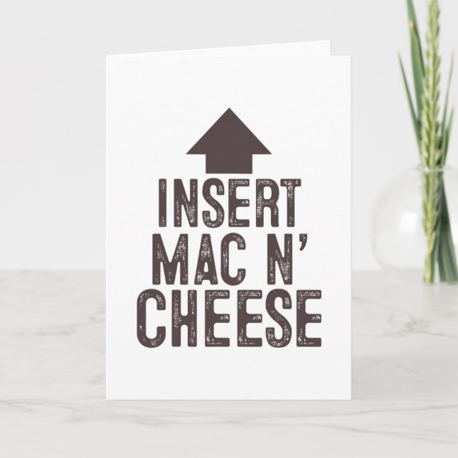 Insert Mac And Cheese Thanksgiving Pointing Arrow  Card (Front)