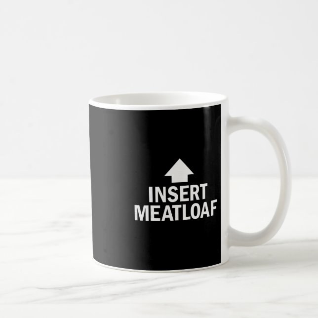 Insert Meatloaf Funny Thanksgiving Pointing Arrow  Coffee Mug (Right)