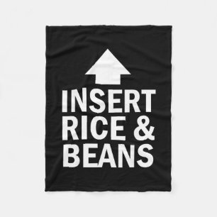 Insert Rice And Beans Thanksgiving Pointing Arrow  Fleece Blanket