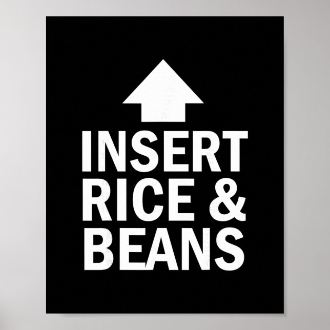 Insert Rice And Beans Thanksgiving Pointing Arrow  Poster (Front)