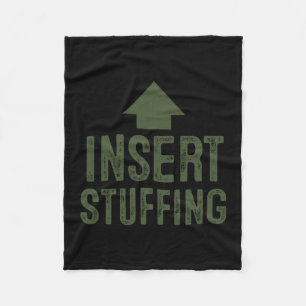 Insert Stuffing Funny Thanksgiving Pointing Arrow  Fleece Blanket