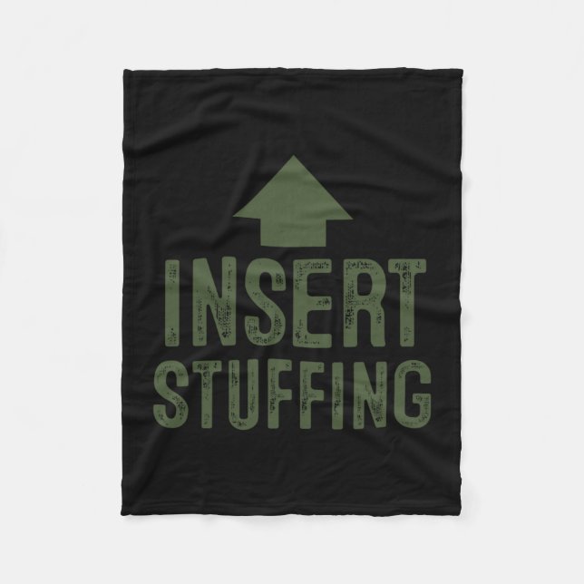 Insert Stuffing Funny Thanksgiving Pointing Arrow  Fleece Blanket (Front)