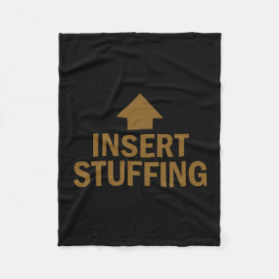 Insert Stuffing Funny Thanksgiving Pointing Arrow  Fleece Blanket
