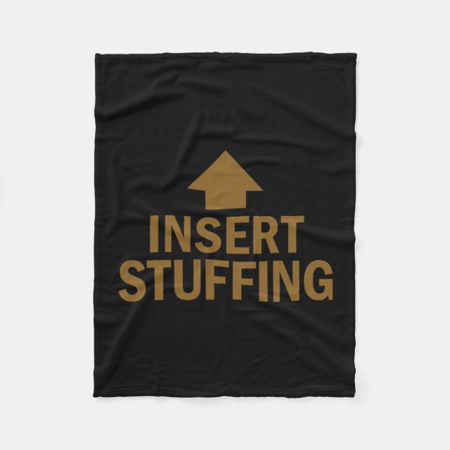Insert Stuffing Funny Thanksgiving Pointing Arrow  Fleece Blanket (Front)