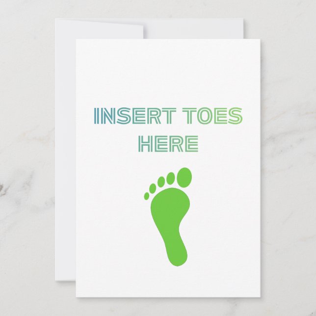 Insert Toes Here Thank You Card (Front)